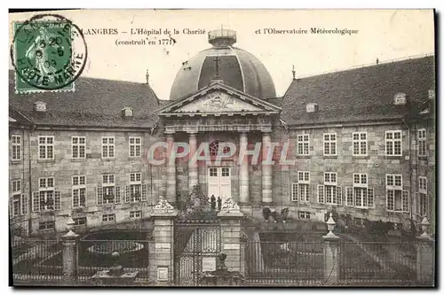 Cartes postales Astronomie Langres L&#39hopital de la Charite et l&#39Observatoire meterologique