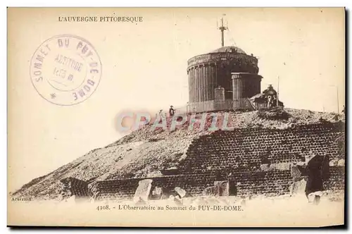 Ansichtskarte AK Astronomie Auvergne L&#39Observatoire au sommet du Puy de Dome