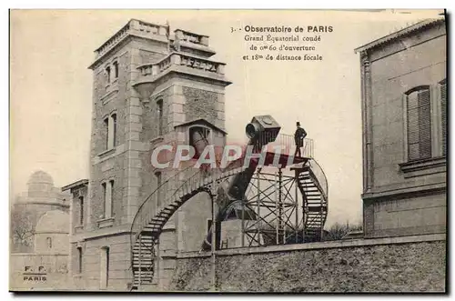 Cartes postales Astronomie Observatoire de Paris Grand Equatorial coude