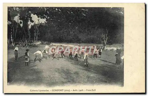 Cartes postales Football Colonie lyonnaise Confort Aout 1908 Football