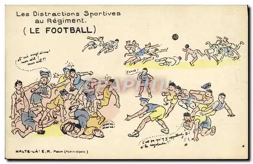 Cartes postales Football Regiment