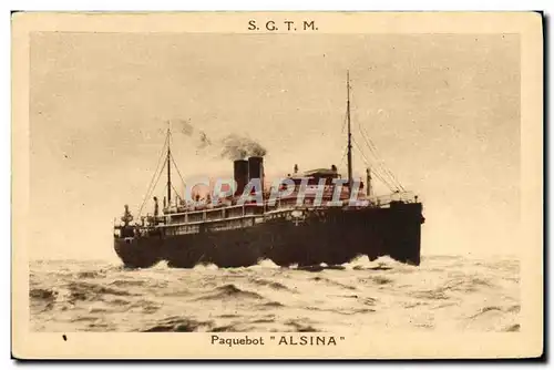 Cartes postales Bateau SGTM Paquebot Alsina