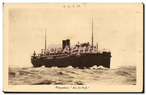 Cartes postales Bateau SGTM Paquebot Alsina