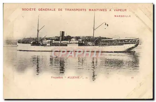 Cartes postales Bateau Paquebot Algerie