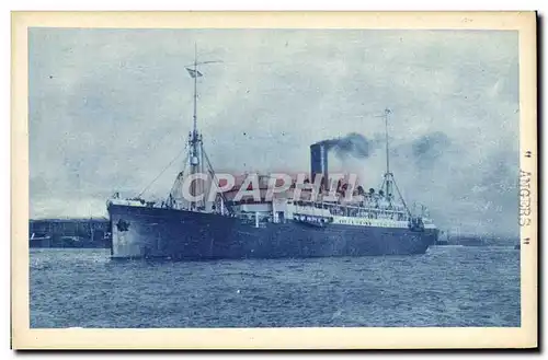 Cartes postales Bateau SS angers Cie des Messageries Maritimes