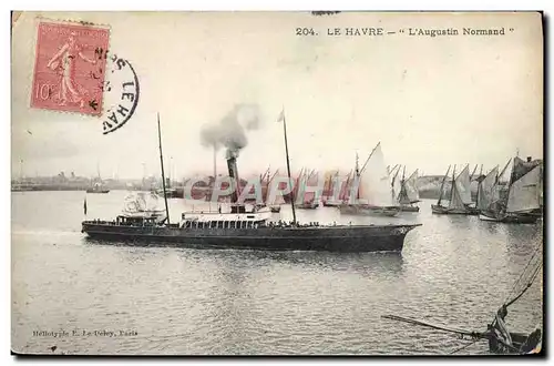 Ansichtskarte AK Bateau Le Havre L&#39Augustin Normand