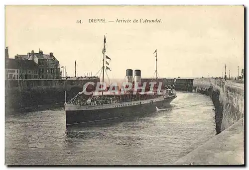 Ansichtskarte AK Bateau Dieppe Arrivee de l&#39Arundel