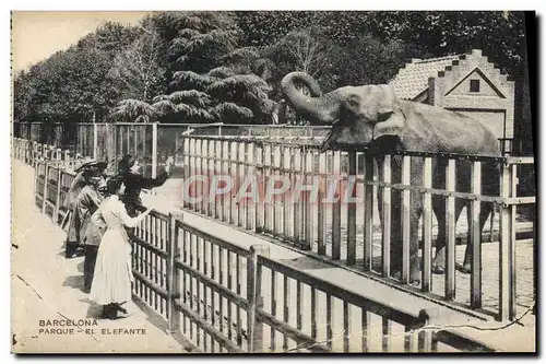 Cartes postales Elephant Barcelona Parque El elefante