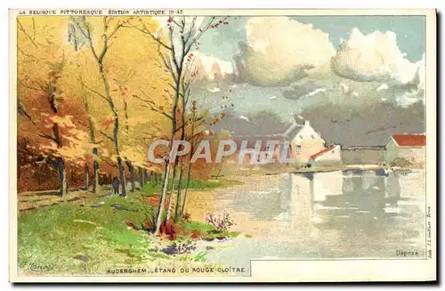 Cartes postales Fantaisie Illustrateur Ranot Rudergheim Etang du rouge cloitre