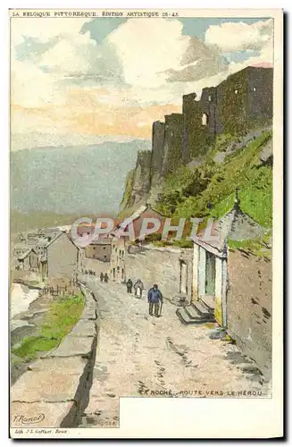 Cartes postales Fantaisie Illustrateur Ranot La Roche Route vers le Herou