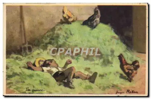 Cartes postales Fantaisie Illustrateur Redon Enfant