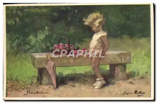 Cartes postales Fantaisie Illustrateur Redon Enfant