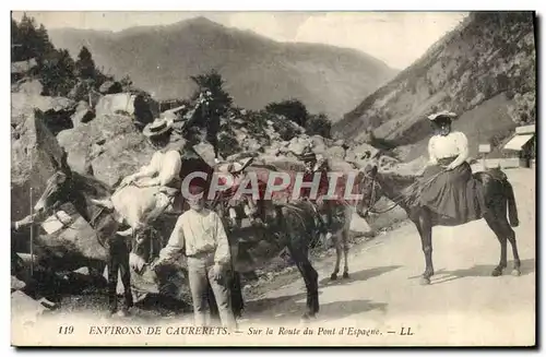 Cartes postales Attelage Environs de Cauterets Sur la route du Pont d&#39Espagne Cheval