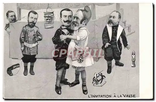Ansichtskarte AK Politique Satirique L&#39invitation a la valse