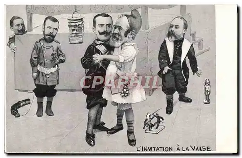 Cartes postales Politique Satirique L&#39invitation a la valse