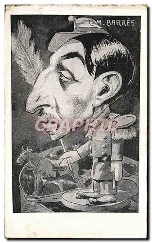 Cartes postales Politique Satirique Barres Cheval