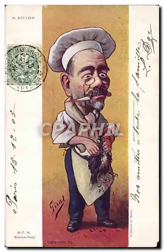 Cartes postales Politique Satirique Rouvier Sirat Coq