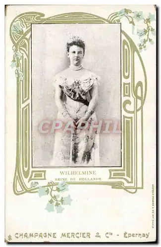 Cartes postales Wilhelmine Reine de Hollande