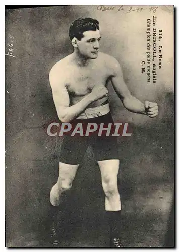 Cartes postales Boxe Jim Driscoll Anglais Champion des poids moyens