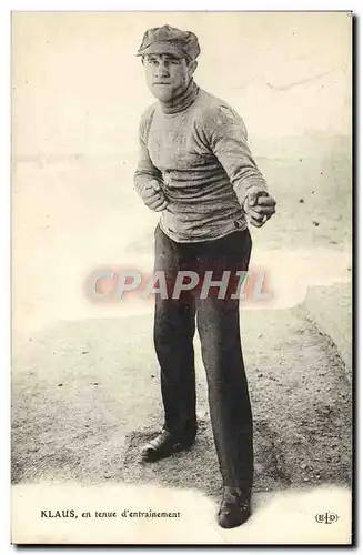 Cartes postales Boxe Klaus en tenue d&#39entrainement