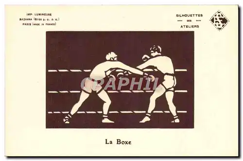 Cartes postales Boxe