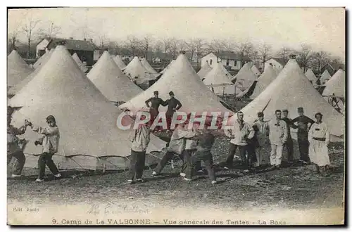 Ansichtskarte AK Boxe Camp de la Valbonne Vue generale des tentes Militaria