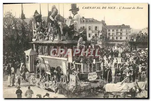 Cartes postales Boxe Carnaval de Nice L&#39assaut de boxe