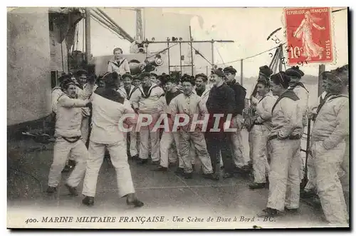 Cartes postales Boxe Marine Une scene de boxe