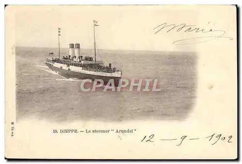 Ansichtskarte AK Bateau Dieppe Le steamer Arundel