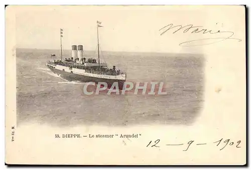 Cartes postales Bateau Dieppe Le steamer Arundel