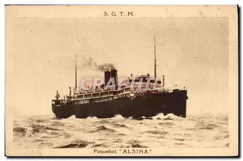 Cartes postales Bateau Paquebot Alsina SGTM