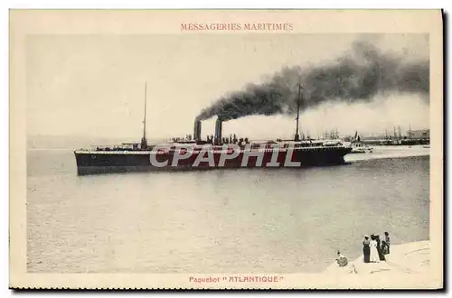 Cartes postales Bateau Paquebot Atlantique Messageries Maritimes