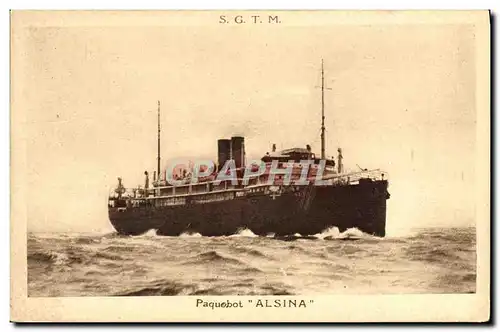 Cartes postales Bateau Paquebot Alsina SGTM