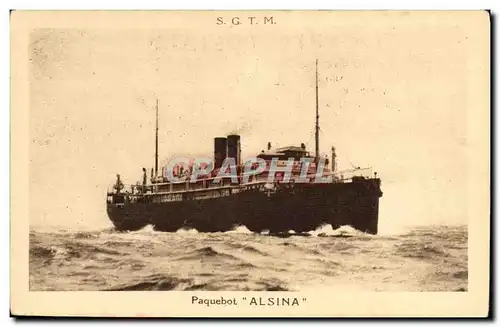 Cartes postales Bateau Paquebot Alsina SGTM