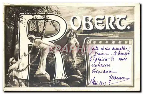 Cartes postales Fantaisie Prenom Robert