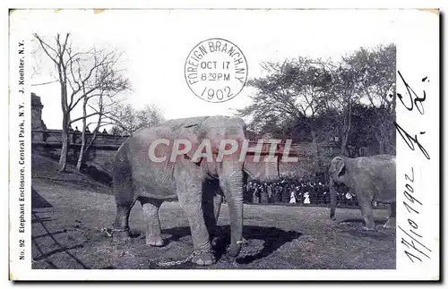 Cartes postales Elephant enclosure Central Park New York