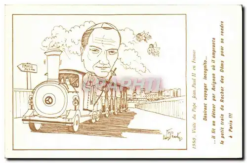 Cartes postales moderne Visite du Pape Jean Paul II en France