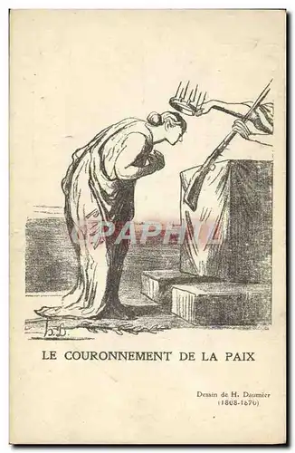 Cartes postales Le couronnement de la paix Daumier
