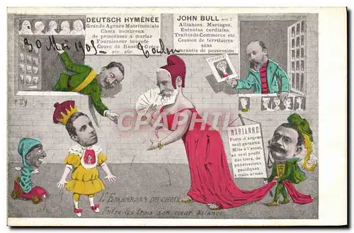 Cartes postales John Bull Marianne L&#39embarras du choix