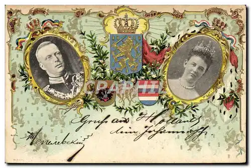 Cartes postales Famille Royale Pays-Bas Lion