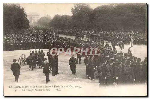 Ansichtskarte AK MM le roi et la reine d&#39Italie 1903 La troupe faisant la baie