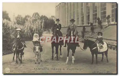 Cartes postales Famiglia Reale a Racconigi ane Cheval