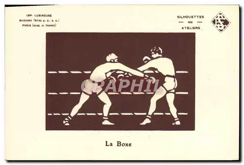 Cartes postales Boxe