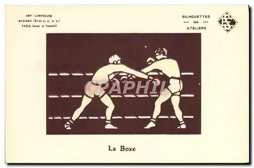 Cartes postales Boxe