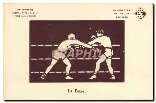 Cartes postales Boxe