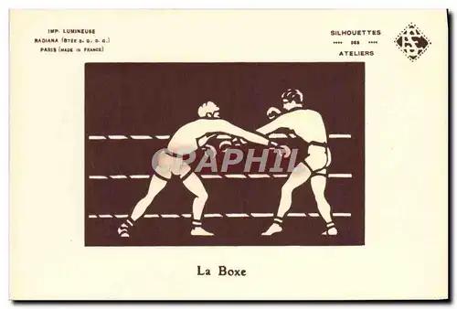 Cartes postales Boxe