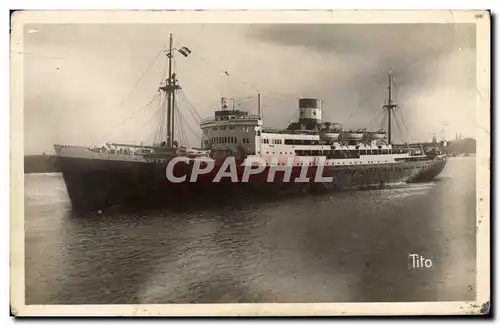 Cartes postales Bateau Paquebot Brazza de la Compagnie des Chargeurs Reunis