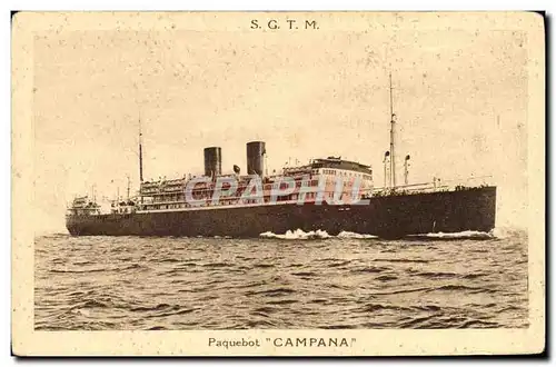 Cartes postales Bateau SGTM Paquebot Campana