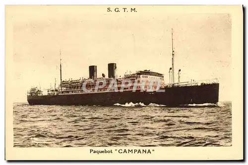 Cartes postales Bateau SGTM Paquebot Campana