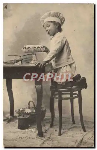 Cartes postales Fantaisie Enfant Patissier